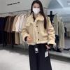 Women's 2024 Winter Shearling Lambswool Jacket, Small Size, Thick Suede Top