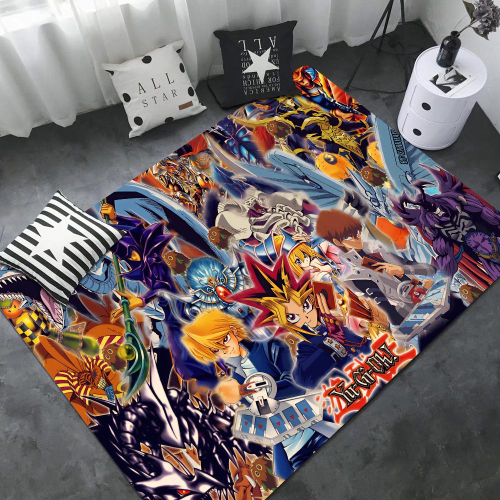 Cartoon Anime Yu-Gi-Oh MONSTER CARD Door Mat Non-Slip Laundry Room Mat Laundry Decor Balcony Child Living Room Welcome Doormat