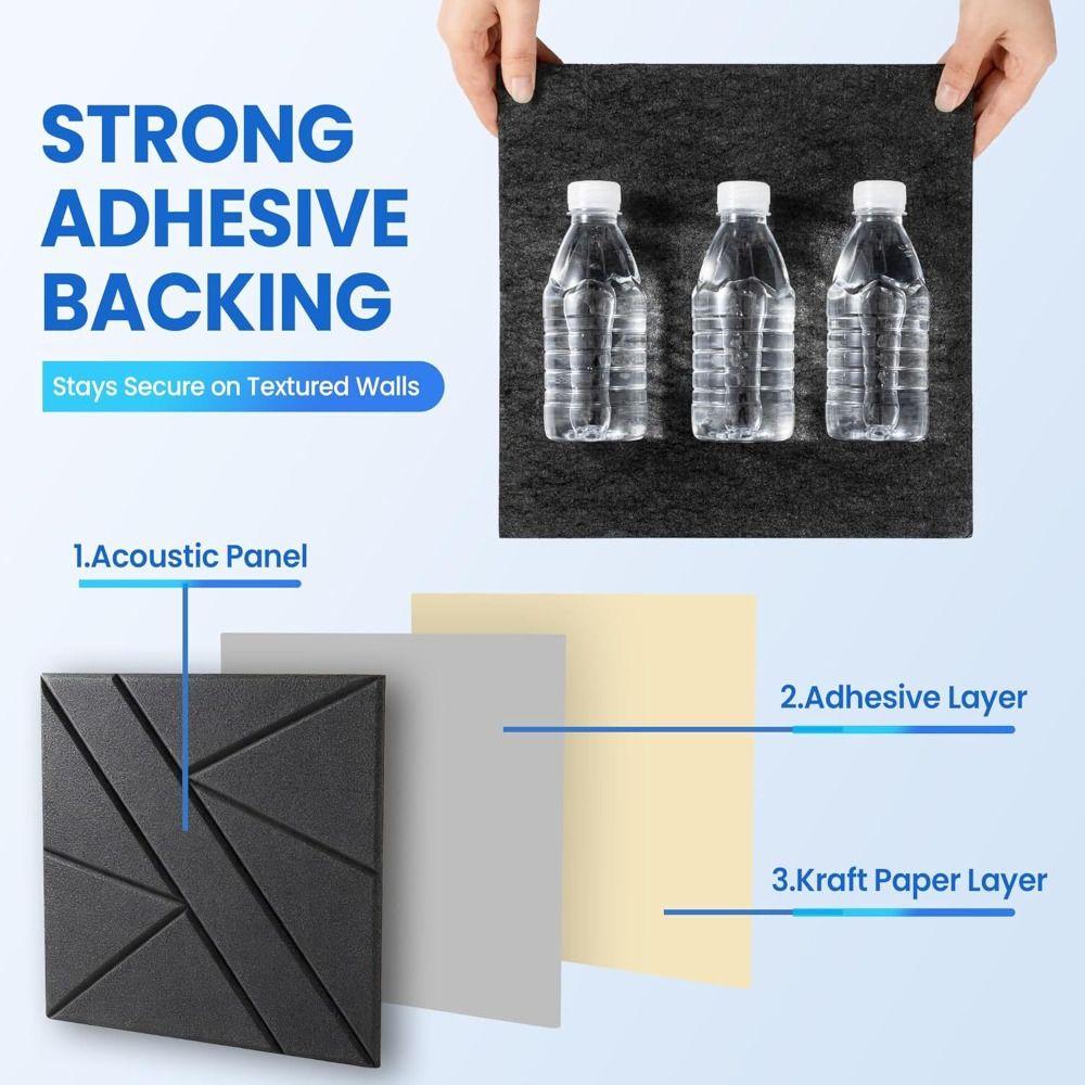 Self-Adhesive Soundproof Panels High Density Felt Panels DIY Shape Wall Stickers Office Use