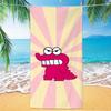 Extra Large Kids Quick Dry Bath Towel Cartoon Character Digital Print Double Sided Flannel Microfiber Beach Towel