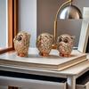 3pcs of Cute European-Style Owl Decorations for The Living Room Office Desk And Home Decor