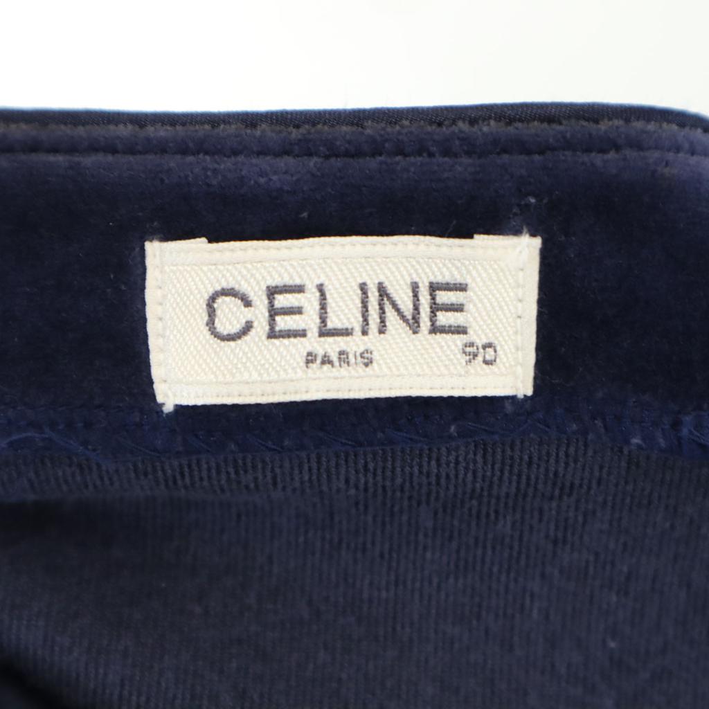 Celine Made In Japan Long Sleeve Velor Cardigan 90 Navy Romper Set Kid's Used