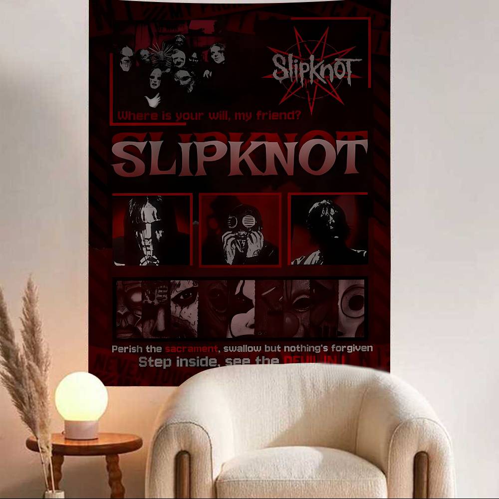 

Band Music SSlipknot Anime Tapestry Hippie Flower Wall Carpets Dorm Decor Wall Hanging Home Decor 74x94cm(29x37in)