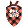 Happy Halloween Dog Bandanas Classic Plaid Fall Holiday Pet Bandanas Scarf Triangle Bibs Kerchief Gift Decoration for Dog Cat