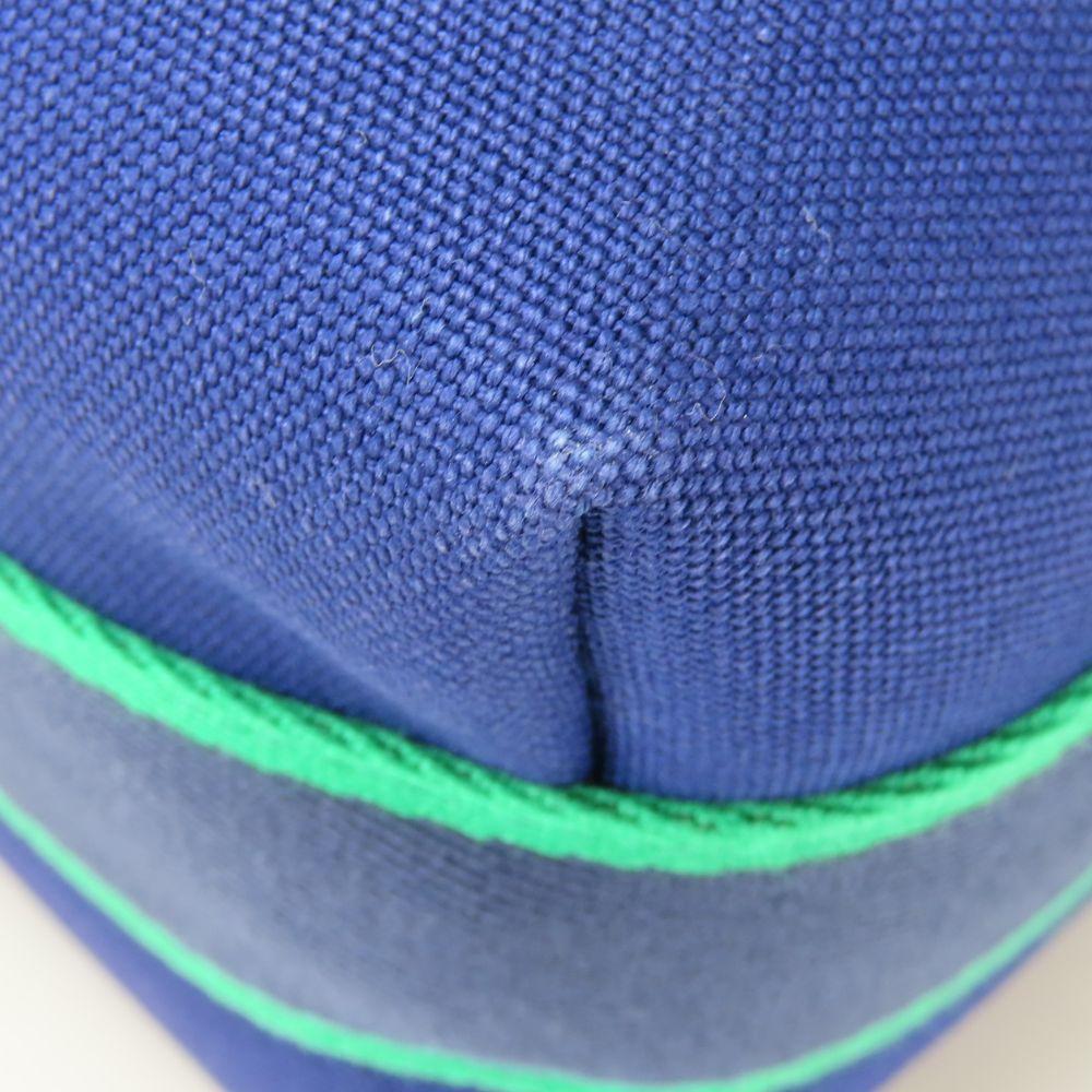 Gebrauchte HERMES Tasche Brid a Black PM Baumwolle Marinegrün Alltagsgebrauch