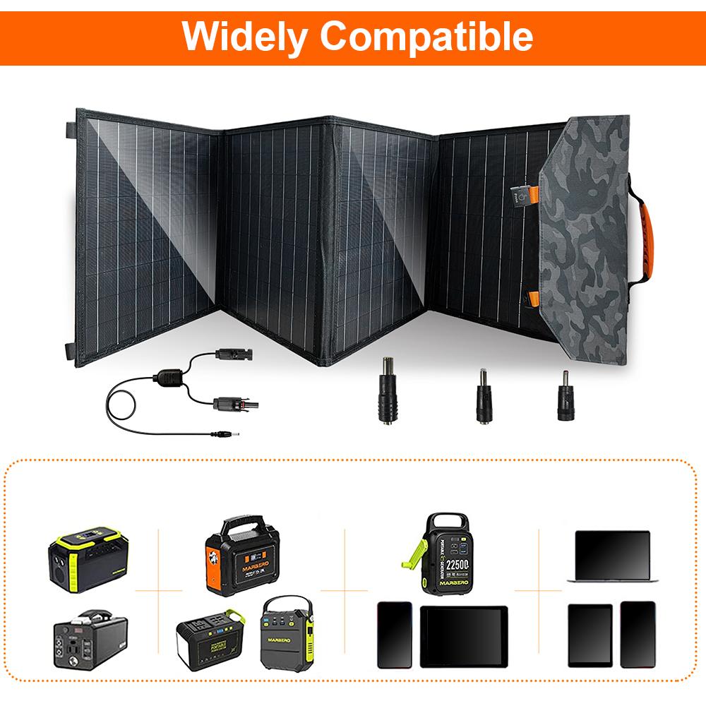 100W 18V Portable Foldable Solar Panel Solar Charger Emergency Power for Outdoor Camping Traveling