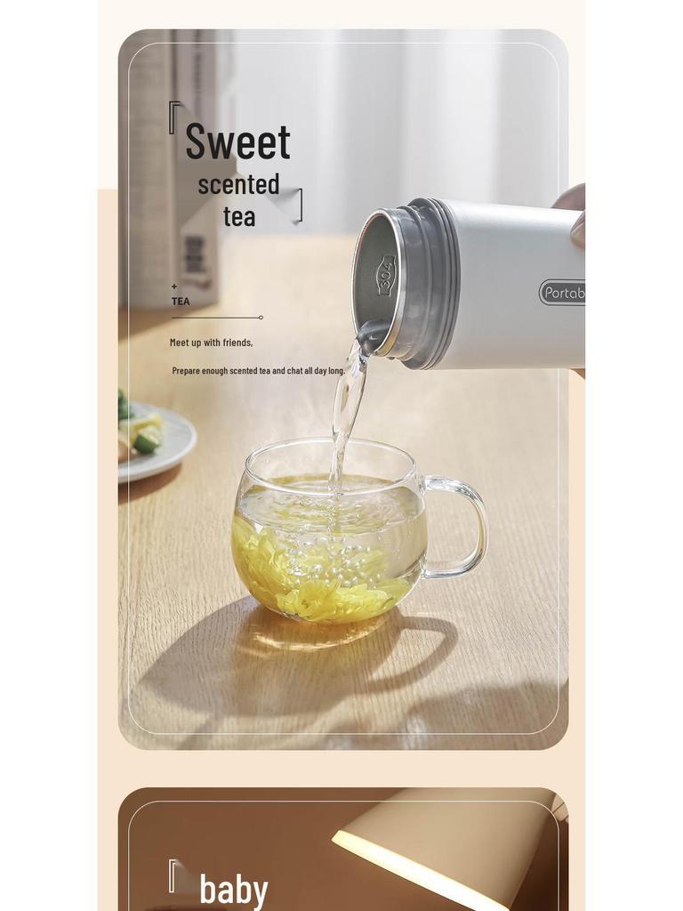 Vooma Travel Electric Kettle: Compact Heating Cup for Business, Dorm, or Travel.