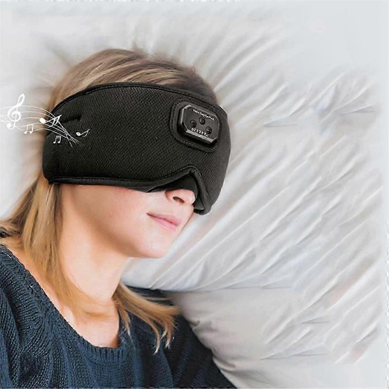 Sleeping Headphone Mask 24 Song White Noise Blackout Light Bluetooth-Compatible with Ice-Feeling Ey