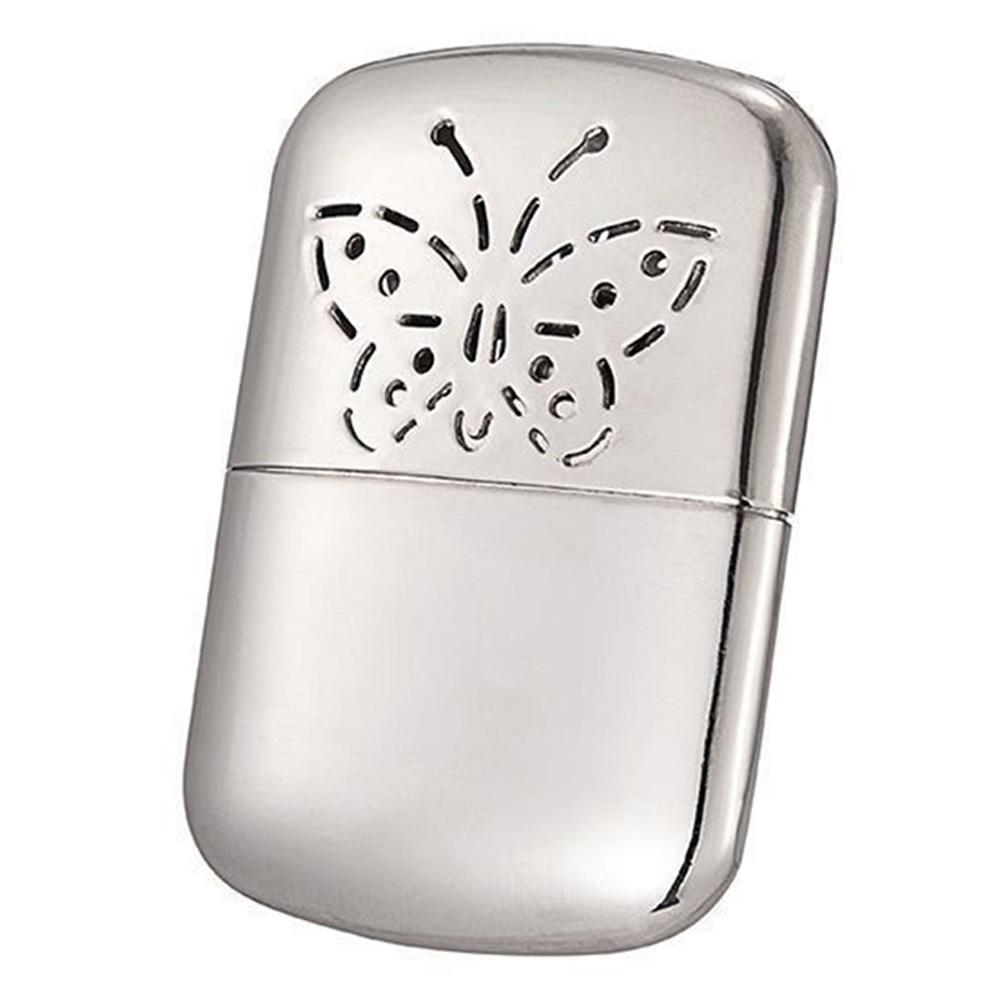 

Zinc Alloy Pocket Hand Warmer Reusable Small Handy Warmer Heater Winter Heater for Outdoor Hunting Camping Fishing серебряный