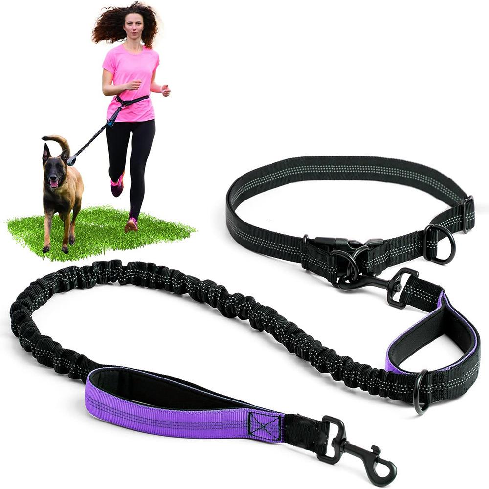 Hot Sale Running Dog Walking Belt Traction Rope Reflective Safety Buffer Retractable Outdoor Dog Rope Outdoor Sports Dog Rope