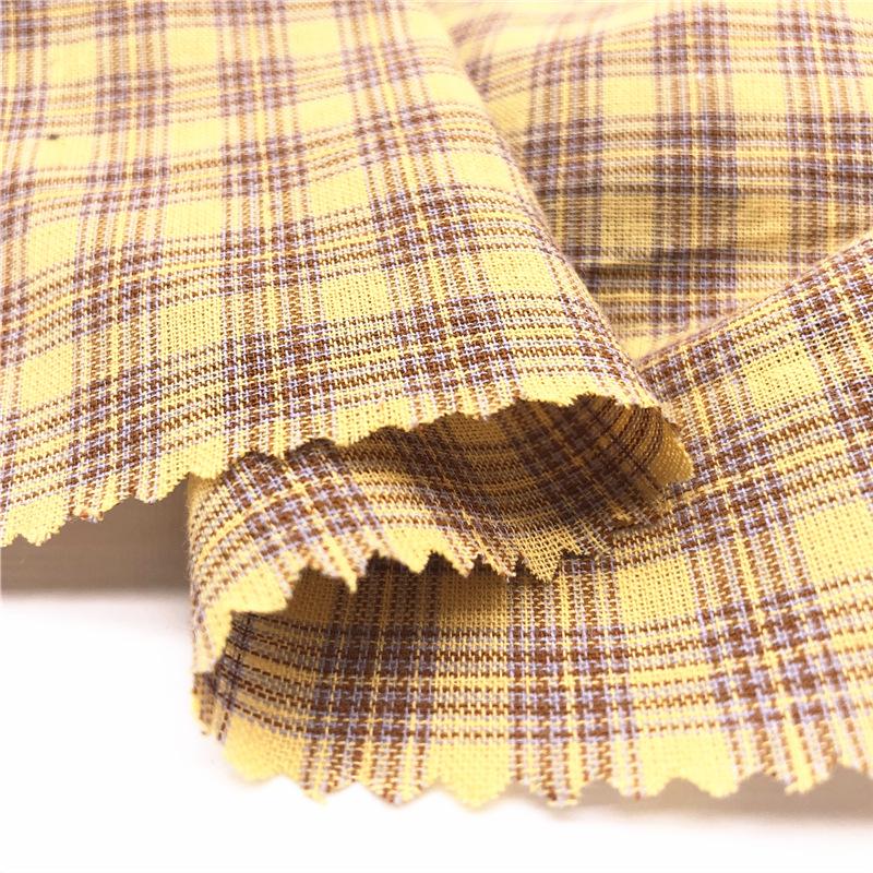 Yarn-Dyed Plaid Cotton Fabric for Shirts
