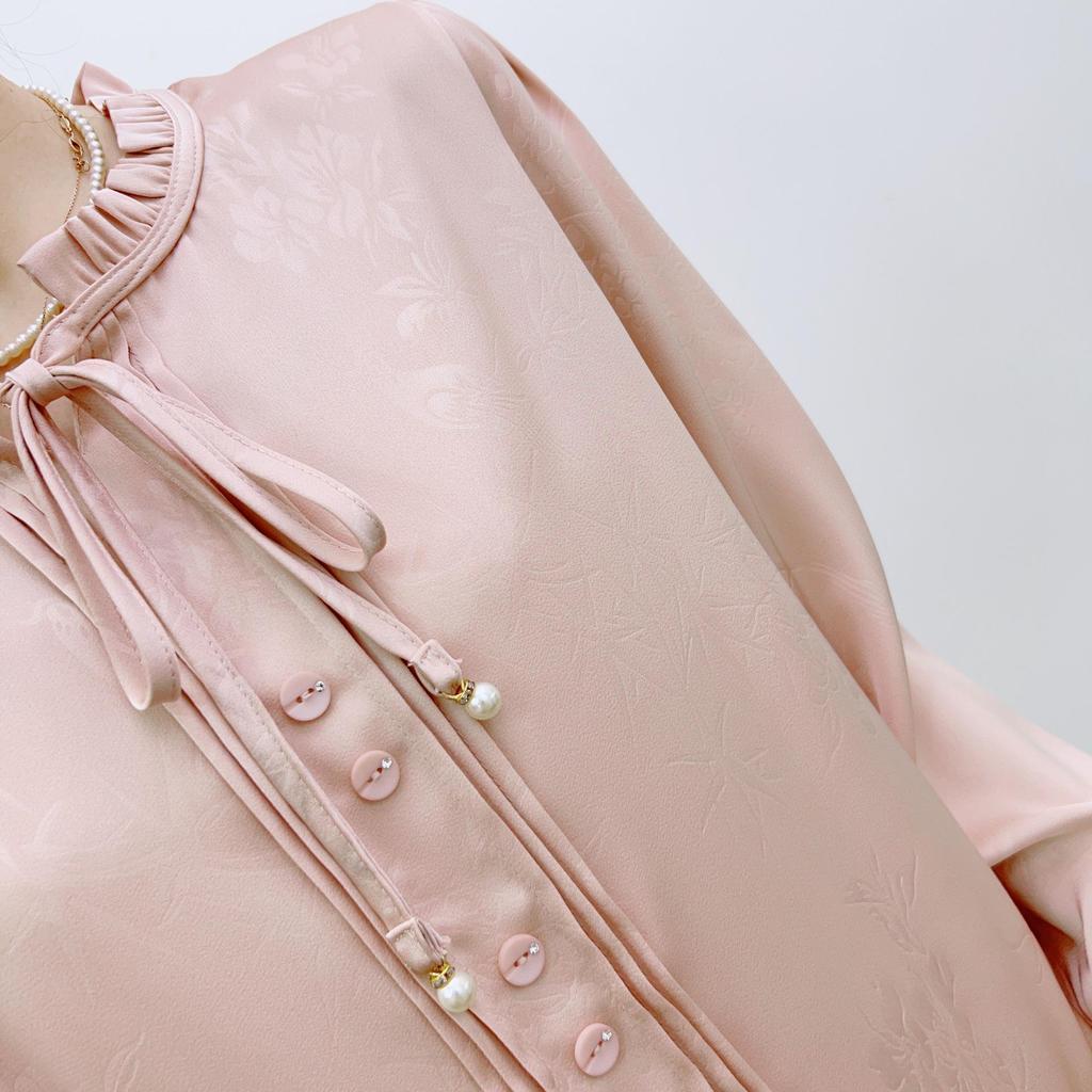 Spring 2026 Elegant Long-Sleeve Versatile Pullover Shirt