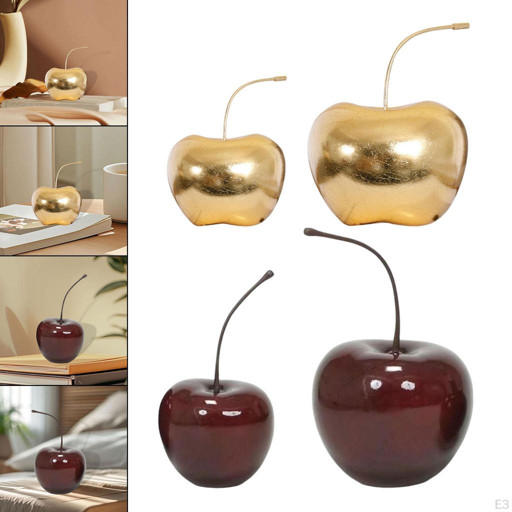 Apple Decoration for Home, Desk, Decorative Resin Living Room, Fireplace, Cabinet Or Shelf