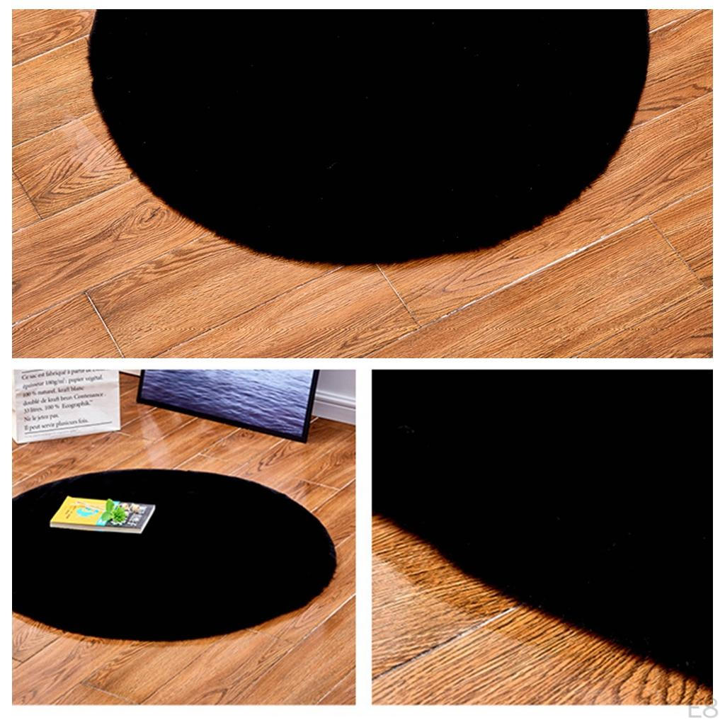 Round Shaped Rug Artificial Wool Hairy Carpet Floor Mat Soft Area Tapetes,60cm