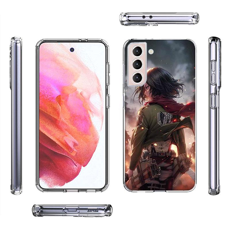 Character MIKASA Phone Case For Samsung Galaxy S25 Edge S24 S23 FE S21 S20 S10 Plus S22 S26 Ultra Cover Clear Cases TPU Capa She