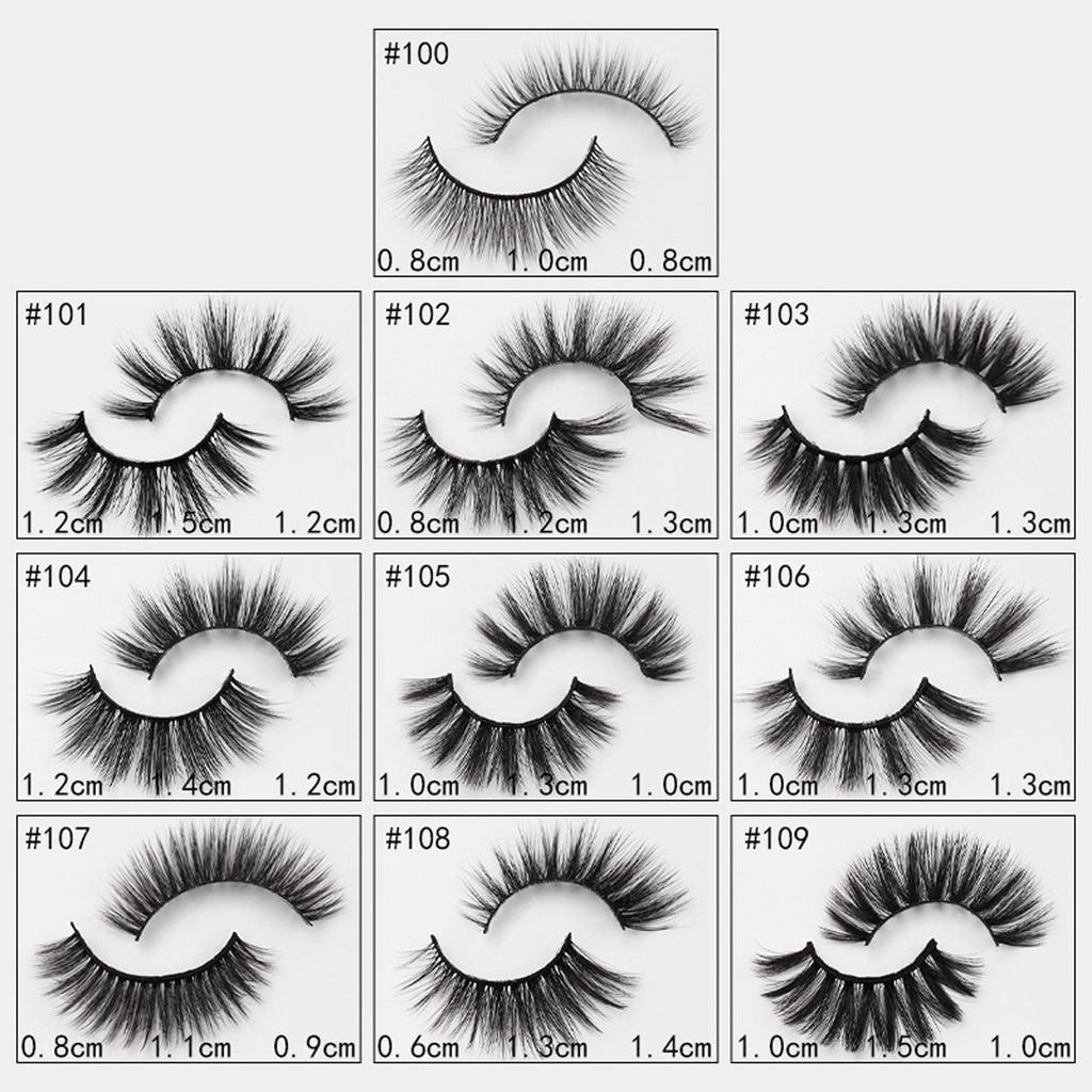 1 Conjunto Cílios Postiços Naturais Wispy Feitos à Mão 3D Mink Autoadesivos Cola Maquiagem Cílios Sem Cola E4M9
