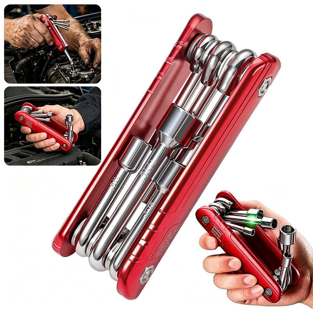 Foldable Folding Nut Driver Portable Hex Nut Driver Set New Folding Socket Wrench  Hardware Tools