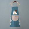 1pc Cute Cartoon PVC Apron with Pocket, Durable Kitchen Cooking Wear for Women Men, Restaurant Food Truck Chef Apron