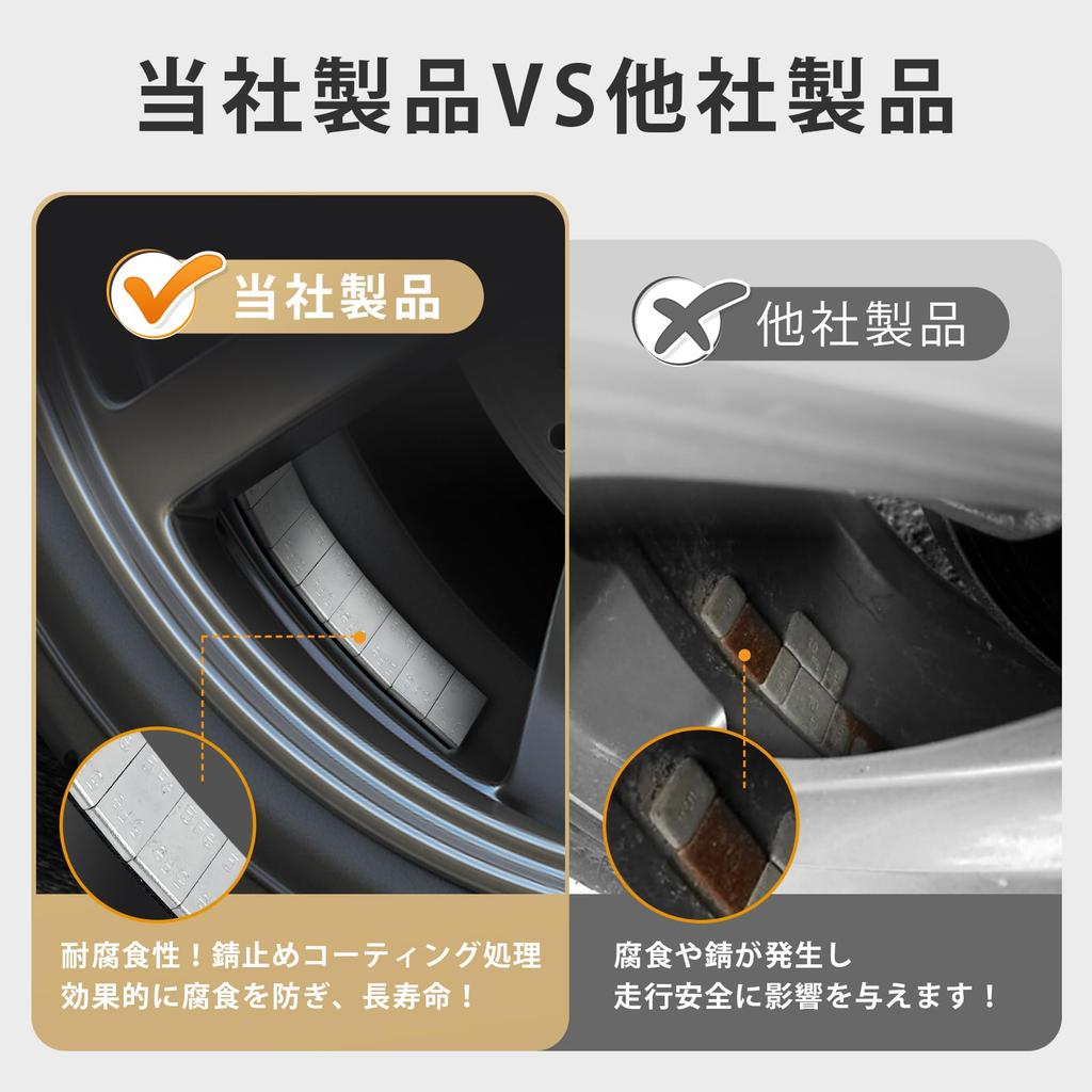 Sondsilen Iron Balance Weights, 5g increments, 480g, Thin, Stick-on Type,