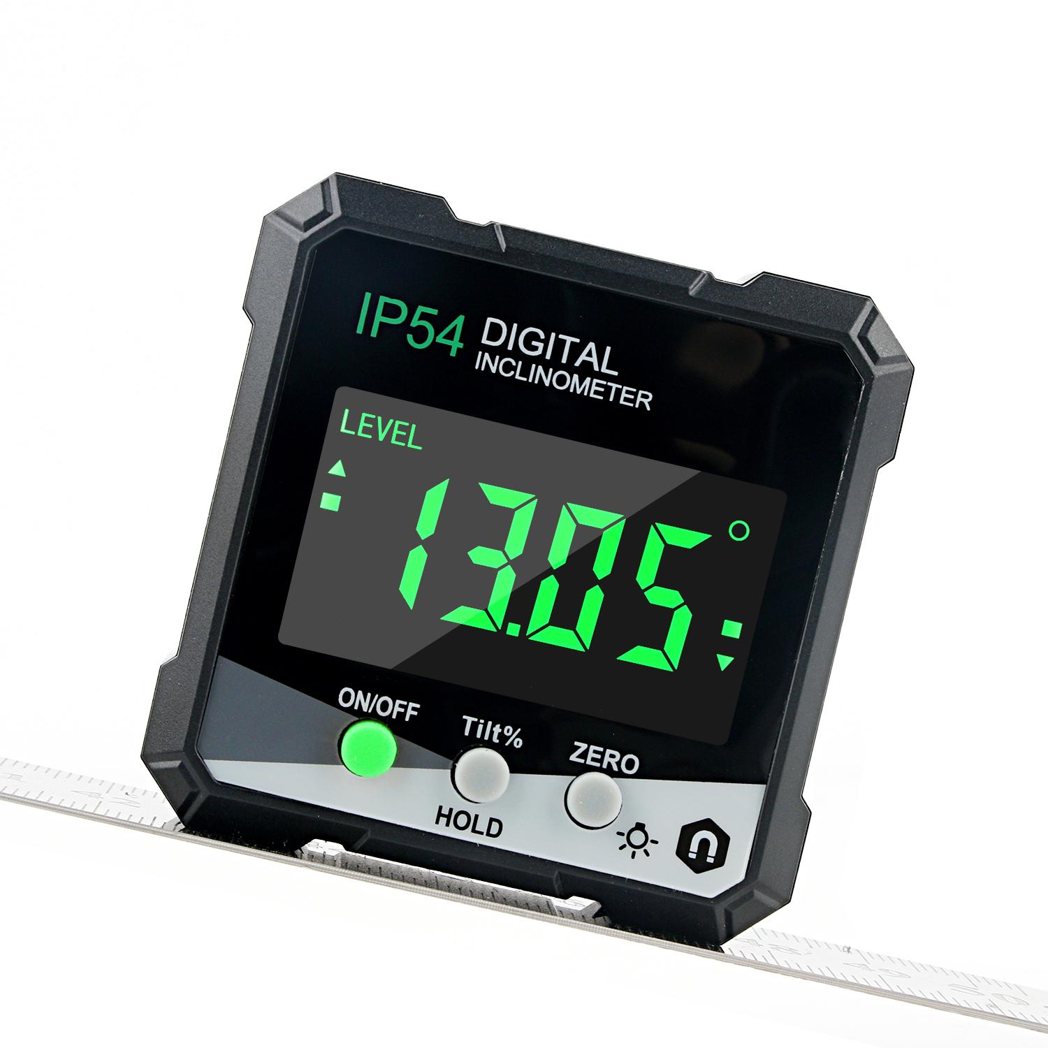 

RZ Digital Level Angle Gauge 360° Mini Measuring Digital Inclinometer With Magnetic Base Electronic Universal Bevel Protractor RZ838-GRE