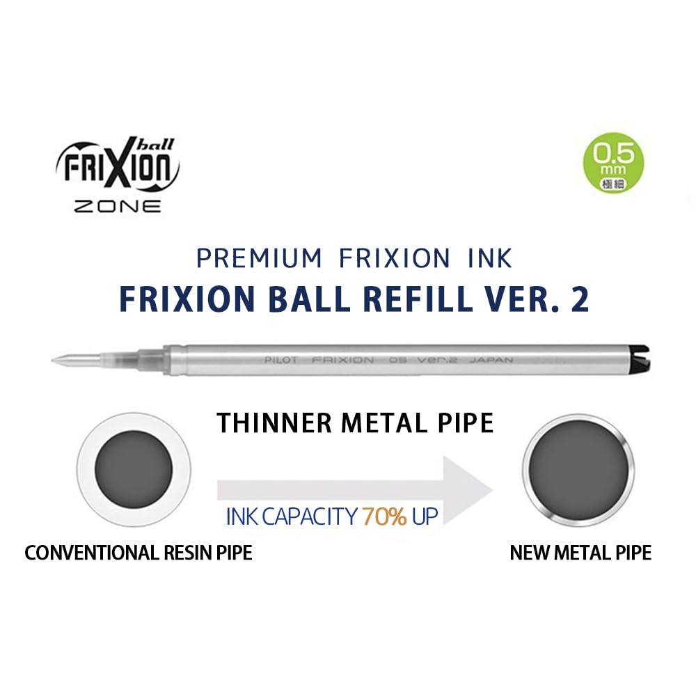 Pilot FriXion Ballpoint Knock Zone 0.5mm Inspiration Green LFBKZ3SEFIG