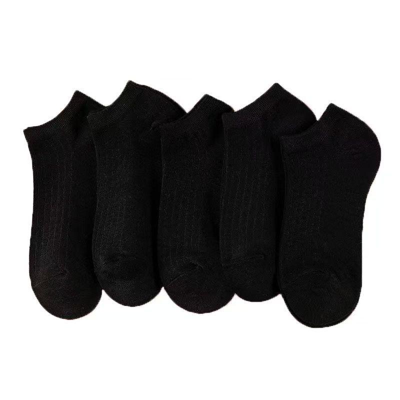 Zhuji Unisex Short Tube Solid Color Casual Socks for All Seasons