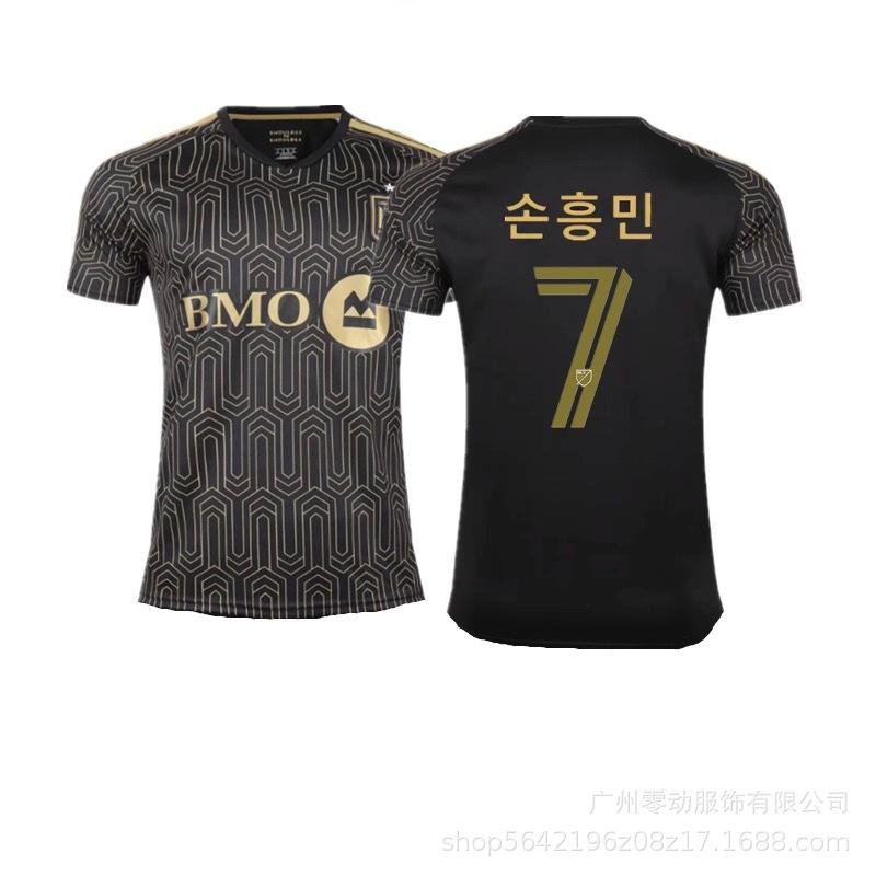 2627 Los Angeles Trikot LAFC schwarz und gold Heimtrikot Nr. 7 Sun Xingmin SOHN Nr. 9 Giroud Fußballtrikot