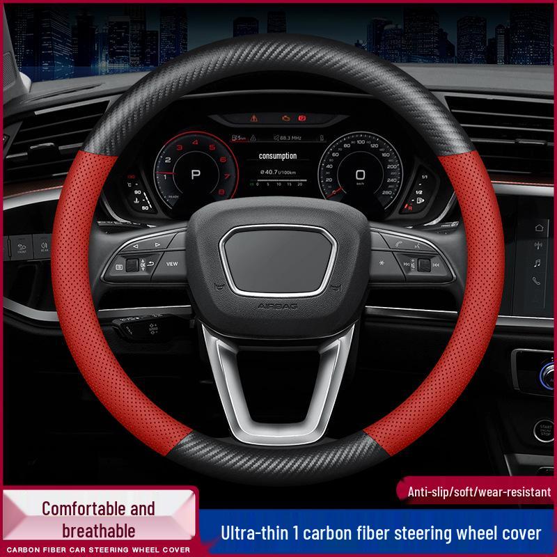 Ultra-Thin Genuine Leather & Suede Steering Wheel Cover for Hongqi H5/H7/H9/HS5/HS7/E-HS9