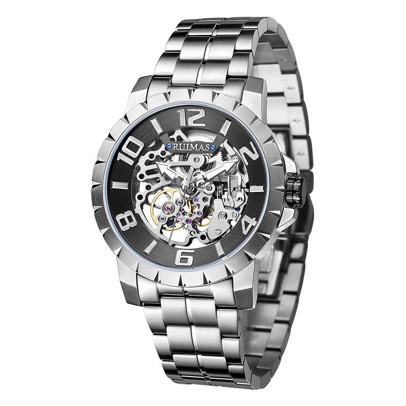 Hollow Business Fashion Men S Watch High-End Steel Belt Automatic Mechanical Watch 6784