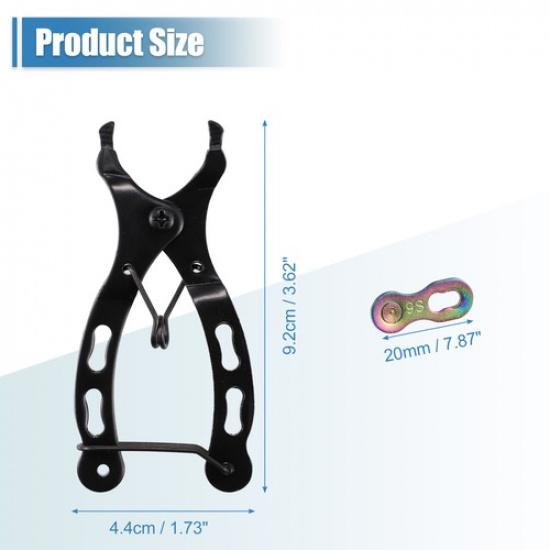 Bike Chain Repair Tool Kit w/ 5 Pairs Quick Link for 9 Speed Chain Multicolor