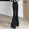 Fashion Black Flare Pants Women Spring Hotsweet Skinny High Waist Trousers Female Sexy Slim Fit Streetwear Bottoms
