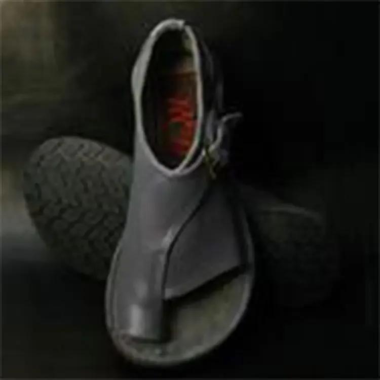 Гарячі розпродажі 2024 року, нові жіночі босоніжки великого розміру з плоскою пряжкою та круглою головою, жіноче взуття