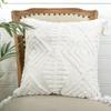 Tufted Pillow Moroccan Tufted Velvet Tassel Cushion Lumbar Pillow Cushion Cover Nordic Living Room Sofa Pillow Cover