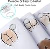 Bathroom Funny Shower Curtain, Funny Butt Hilarious Fabric White Toilet Decoration Accessories Shower Curtain with 12 Hooks