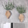 Rhombus Wooden Wall Hanging Flower Vase for Home Decor