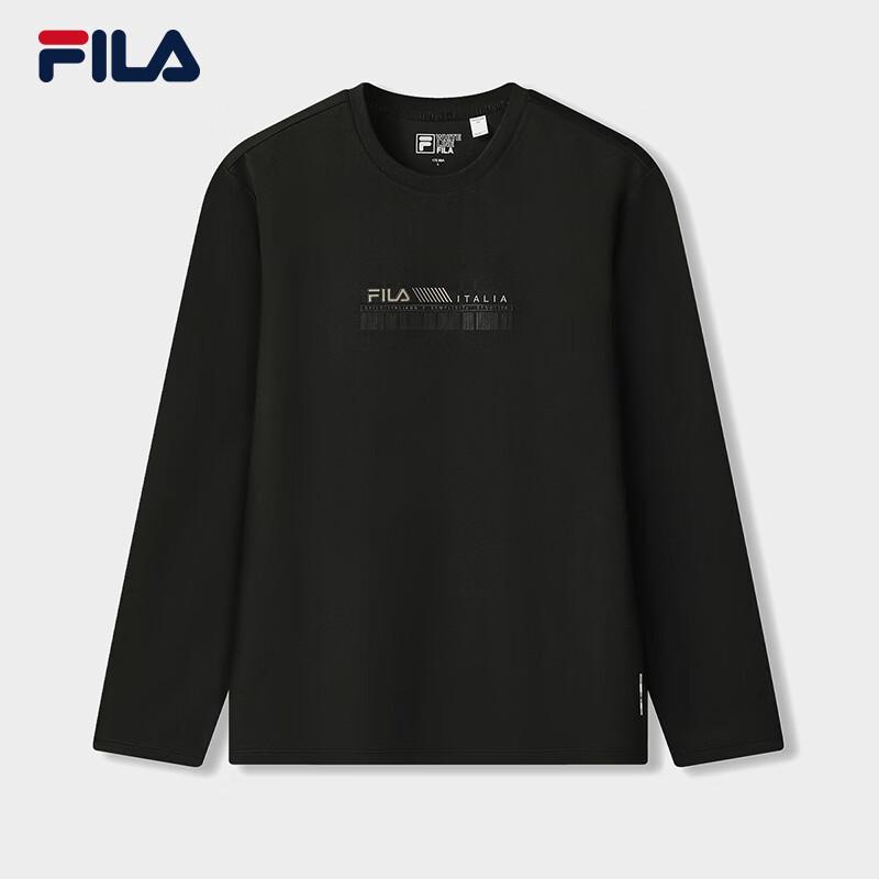 FILA Men's Basic Round Neck Knit Long Sleeve T-Shirt