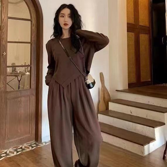 Women's 2 Piece Outfits For Women Oversized Striped Sweaters Sets