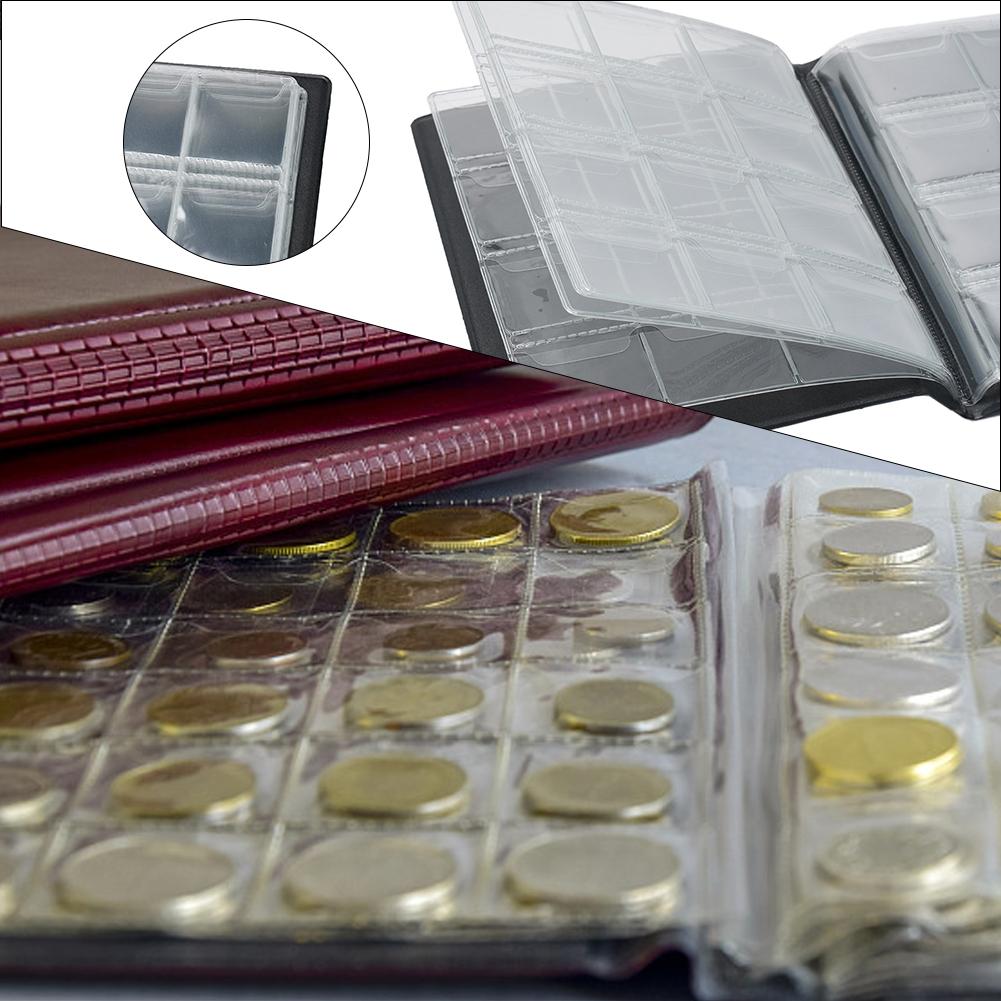 Münzalbum, tragbares Sammelbuch, 120-teiliges Münzalbum, tragbar, leicht