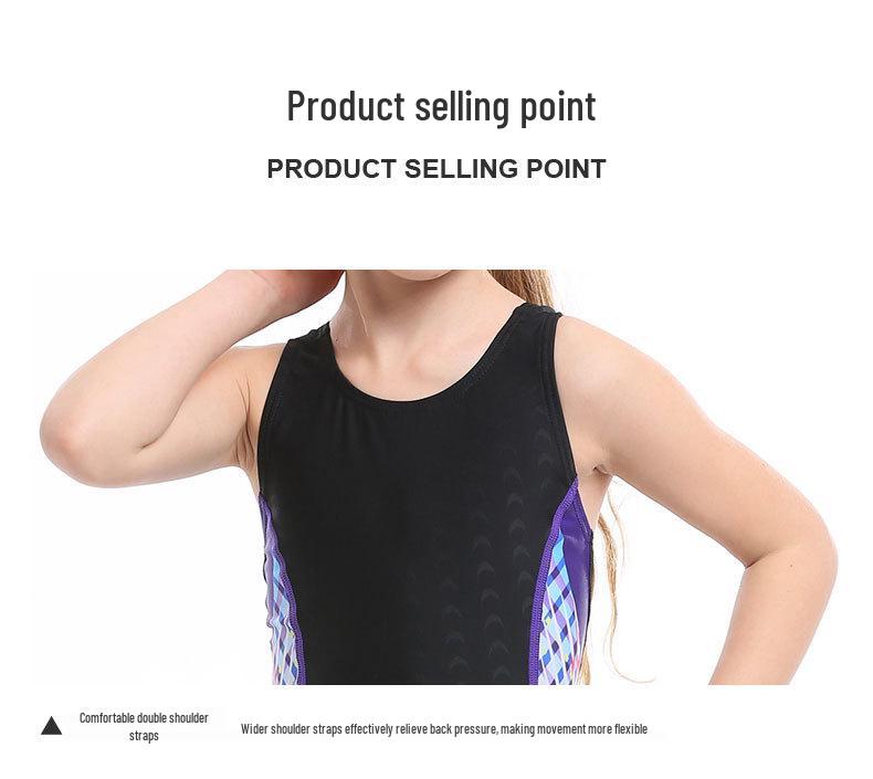 Girls' Cute One-Piece Swimsuit for Swim Training