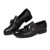 Fashion Men's Italian Style Tassel Loafers Genuine Leather Slip-On Casual Shoes Handmade Office Wedding Dress Shoes Daily Wear