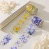 Transparent Floral Sticker Tape Bow Decorative Tape Stationery Flower PET Tape Journaling