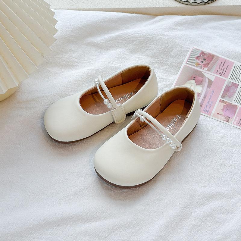 Kids Pearl Decor Mary Jane Flat Shoes 26