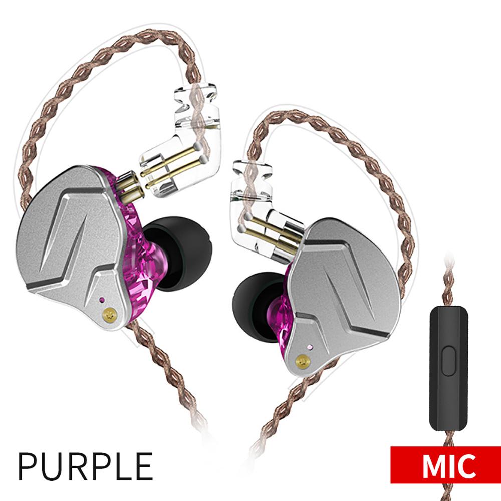 KZ ZSN Pro 3.5mm Wired Earphone With Microphone 1DD+1BA Hybrid Driver Technology In-Ear Hifi Headphones Metal Earbuds Noise Reduction Headset.
