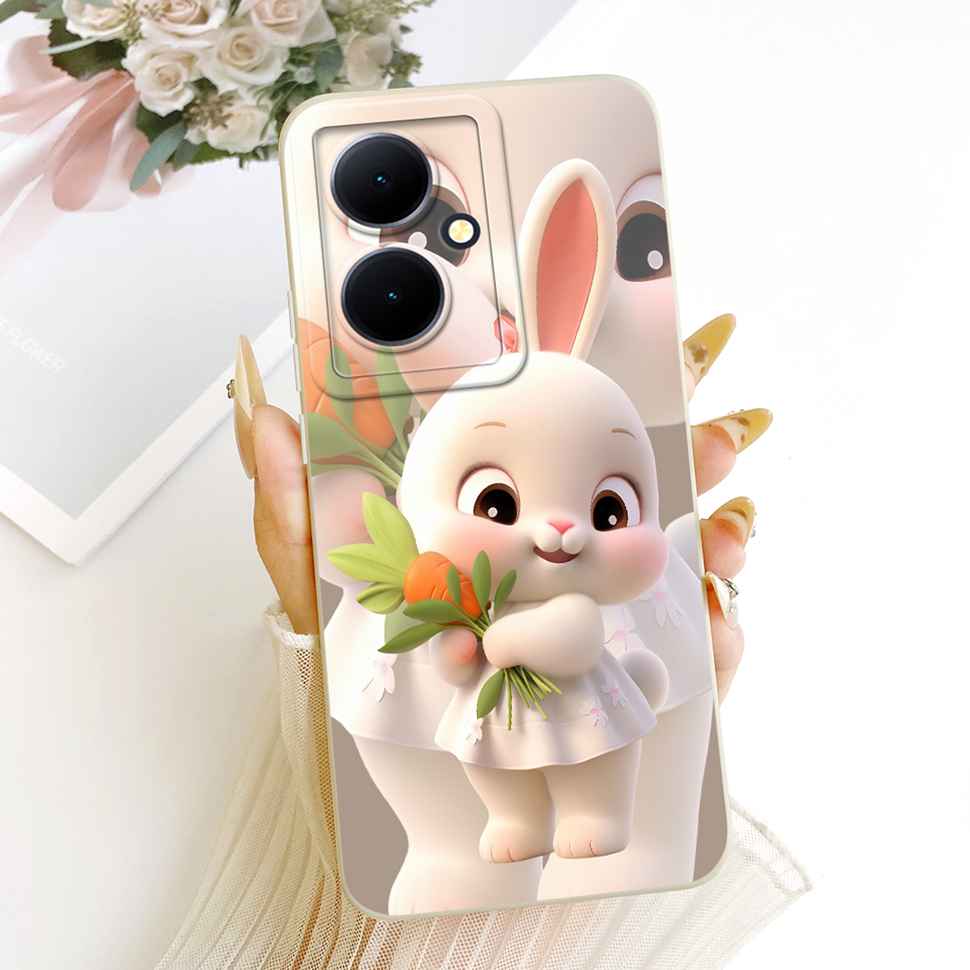 For vivo Y78+ 5G V2271A Case Cartoon Animal Cute Patterns Silicone Back Cover For Vivo Y78 Plus 5G Shockproof Phone Cases