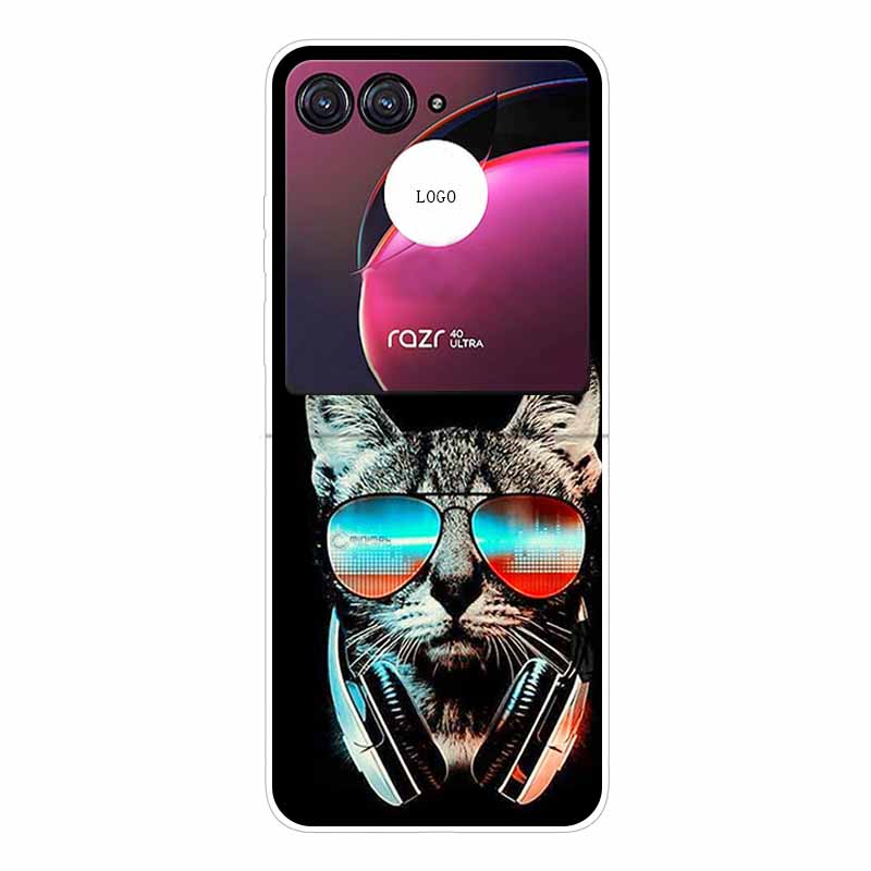 

Hard Case For Motorola Razr 50 / 50 Ultra Protective Cute Cartoon Animals Painted Shells for Moto Razr 50 Ultra 2024 Clear Cover Razr 50 Ultra