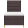 Boxspring bed with headboard Dark Brown 100 x 200 cm Fabric
