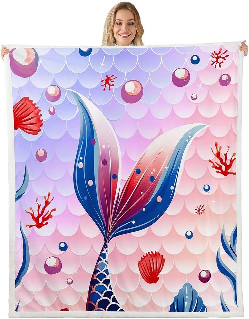 Nautical Sailboat Blanket Tropical Palm Tree Pattern Beach Decor Summer Throw Coastal Home Textile Ocean Theme Bedding