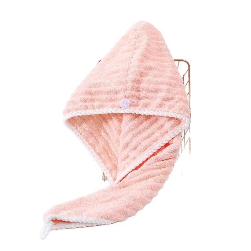 Coral Fleece Quick-Dry Hair Cap: Women's Water-Absorbent, Thickened, and Fast-Drying Towel Head Wrap