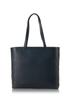 Leather A4 Tote Original Genuine Fits with Zipper [Business Factory] Bag, Water-repellent Leather, Cowhide, Unisex, 14-inch PC, (Prussian Navy)
