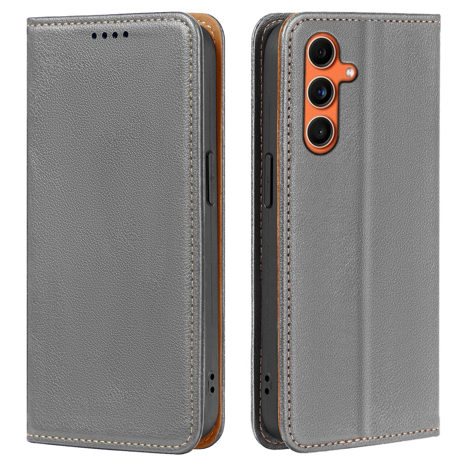 

Для Samsung Galaxy A05s 4G Чохол-гаманець Шкіряний чохол для телефону з RFID-захистом Сильна магнітна застібка Grey